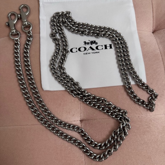 Coach Silver Skinny Chain Strap - Picture 3 of 4